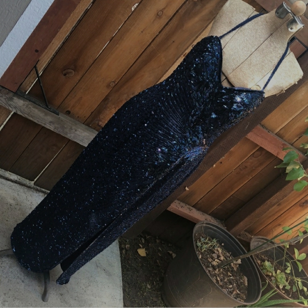 Niteline Della Roufogali dress 100% silk w beading